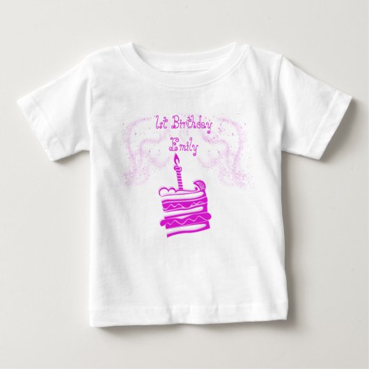 Tutu T-shirt voor meisjes 1e verjaardag (Voorkant)