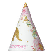 Tutu Triceratop Dinosaurus Roze Bloemen Goud Verja Feesthoedjes (Rechts)