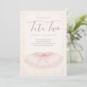 Tutu Twee Verjaardagsuitnodiging Kaart (Staand voorkant)