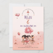 Tutu Twirling Ballet, diverse ballerina verjaardag Kaart (Voorkant)