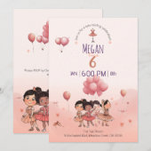 Tutu Twirling Ballet, diverse ballerina verjaardag Kaart (Voorkant / Achterkant)