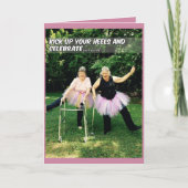 Tutu verjaardagskaarten voor senioren kaart (Voorkant)