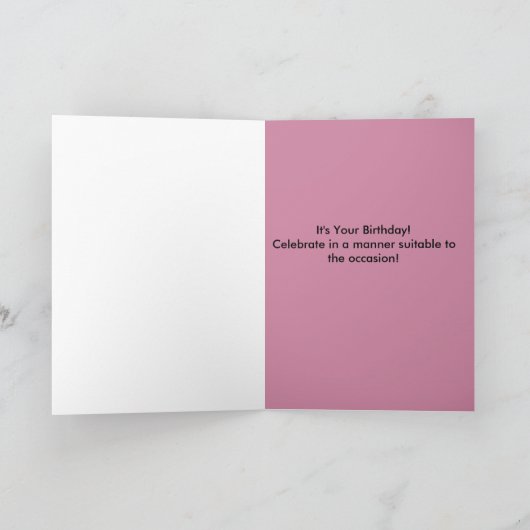 Tutu verjaardagskaarten voor senioren kaart (Binnen)