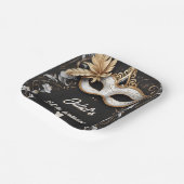 tutu zwart goud chic Masquerade 50e verjaardag Papieren Bordje (Gebogen)