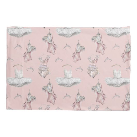 Tutus and Tiaras Pink Standard Kussensloop (Achterkant)