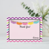 Tutus chevron bedankt kaart (Staand voorkant)