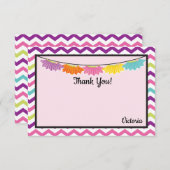 Tutus chevron bedankt kaart (Voorkant / Achterkant)