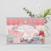 Tutus en Tea Party meisjes aankleden Kaart (Staand voorkant)