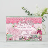 Tutus en Tea Party meisjes aankleden Kaart (Staand voorkant)