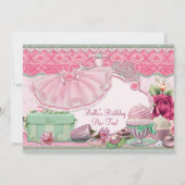 Tutus en Tea Party meisjes aankleden Kaart (Achterkant)