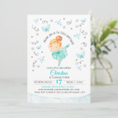 Tutu's en Twirls Ballerina Birthday Uitnodiging (Staand voorkant)