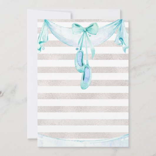 Tutu's en Twirls Ballerina Birthday Uitnodiging (Achterkant)