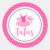 Tutus Gender onthullen Ronde Sticker (Voorkant)