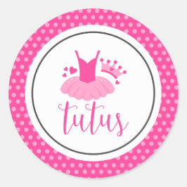 Tutus Gender onthullen Ronde Sticker