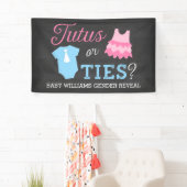 Tutus of Stropdassen Gender Reopenbaart Baby showe Spandoek