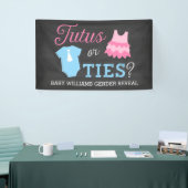 Tutus of Stropdassen Gender Reopenbaart Baby showe Spandoek