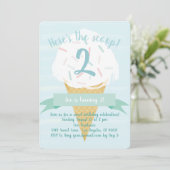 Tuuquoise Sprinkles Ice Cream Birthday Uitnodiging (Staand voorkant)