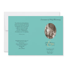 Tuurblauw Katholieke Vouwbare Huwelijksprogramma S