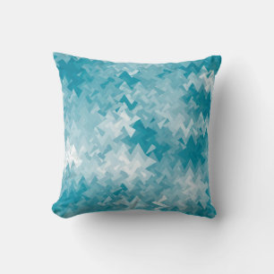 Tuurblauw Kristal Patroon Kussen