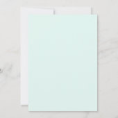 Tuurblauw Levendig Kustbruiloft Kaart (Achterkant)