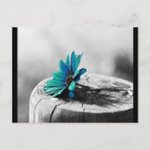 Tuurblauwe Bloem Briefkaart (Voorkant)