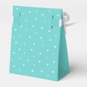 Tuurblauwe chic bruidsfeest cadeauverpakkingen bedankdoosjes (Achterkant)