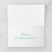 Tuurblauwe Glitter Tafelkaartjes met Glittereffect Plaatskaartje (Binnenkant ongevouwen)