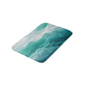 Tuurblauwe Oceaangolven Abstracte Droom Badmat (Gekanteld)