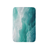 Tuurblauwe Oceaangolven Abstracte Droom Badmat (Voorkant Verticaal)