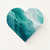 Tuurblauwe Oceaangolven Abstracte Droom  Notitieboek (Achterkant)