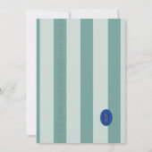 Tuurblauwe Save The Date met Schulpvormige Rand Kaart (Voorkant)