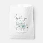 Tuurblauwe Zee Mist Bloemige Betrokkenheids Dank J Bedankzakje (Voorkant)