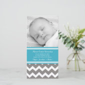 Tuurgrijze Bedankt Baby Shower Fotokaarten (Staand voorkant)