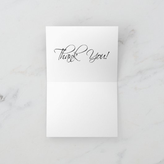 Tuurkise Witte Bedankkaartjes Fijne Script Bedankkaart (Binnen)