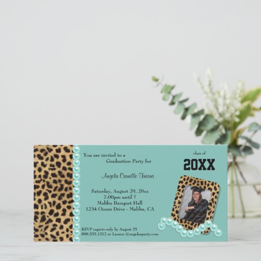 Tuurkleurige nepleopard en bijpassende parels uitn (Staand voorkant)