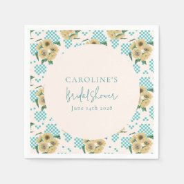 Tuurkse zonnebloem schaakbord bruiloftsborrel servet