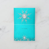 Tuurkwartel Parel Sneeuwvlok Zilver Bedankkaart (Binnen)