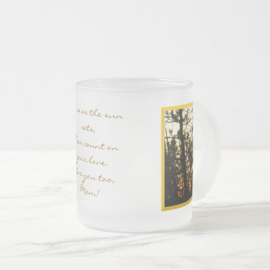 Tuurlijk als de zon een Mok van glas voor mam inst (Voorkant rechts)