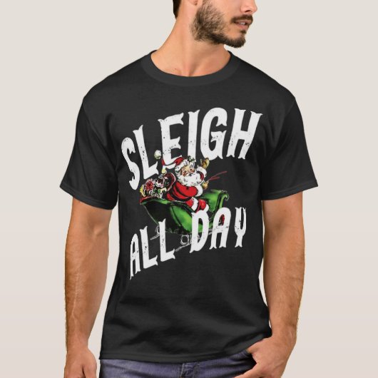 Tuurlijk de hele dag sleeën t-shirt (Voorkant)