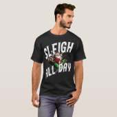 Tuurlijk de hele dag sleeën t-shirt (Voorkant volledig)
