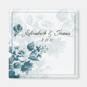 Tuurlijk Elegante Bloem Bruiloft Geschenk Magneten (Voorkant)