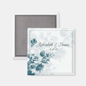 Tuurlijk elegante bloem bruiloft geschenkmagneten magneet (Voorkant / Achterkant)