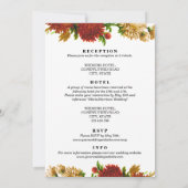 Tuurlijk elegante bloemen in één bruiloft kaart (Achterkant)