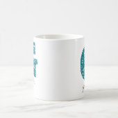 Tuurlijk Glitter Monogram G Gepersonaliseerde Mok (Center)