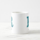 Tuurlijk Glitter Monogram R Persoonlijke Mok (Center)