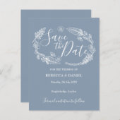 Tuurlijk land — sla de datumkaart op aankondigingskaart (Voorkant / Achterkant)