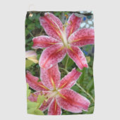 Tuurlijk Lelies Tuin Bloemen Golfhanddoek (Voorkant)