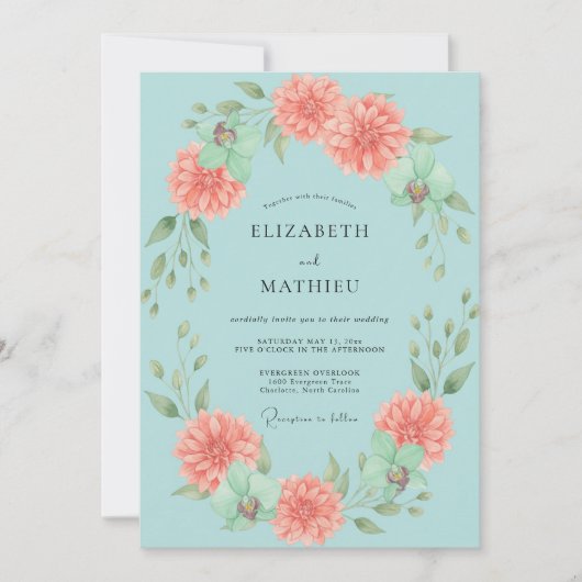 Tuurlijk Lentewedding Kaart (Voorkant)