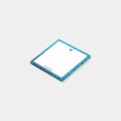 Tuurlijk vals glinsterend hart en rand op wit met post-it® notes (Schuin)