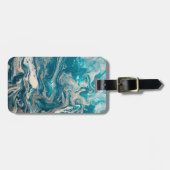 Tuurquoise Abstract Bagagelabel Persoonlijk (Voorkant horizontaal)